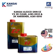 Kansai Alesco Shin EZ V2 2K Clear Medium Dry, A381-0033, 1Liter & 2K Hardener, A381-0010, 0.5Liter