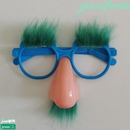 JENNIFERDZ Glasses with Big Nose, Big Nose Black Beard Big Nose Disguise Glasses, Funny Trick Glasse