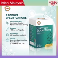 【Lvion Pharmacy】EXP 06 2028 Eye Supplement | Treatment For Glaucoma 350mg (60'S)虫草 金蝉花 | 护眼 | 干眼症