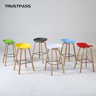 Bar Chair Leisure Plastic Fashion Chair Nordic Dining Table Chair Dustpan Creative Eames Bar Stool S