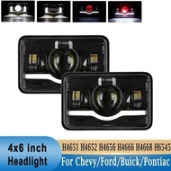 4X6 LED Headlights Daytime Running Light Hi-Lo Beam Replace for H4651 H4652 H4656 H4666 H4668 H6545 