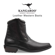 KANGAROO Original Men Genuine Cow Leather Legend Western Boots - Black 8370 A8 x A3