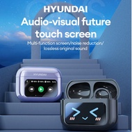 ชุดหูฟังบลูทูธอัจฉริยะหน้าจอแบบสัมผัส HYUNDAI M100 สไตล์คลิปแบบหลายฟังก์ชัน หน้าจอสีแบบรีโมทถ่ายรูป 
