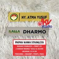 STAINLESS NAME PLATE - NAME STAINLESSTAG - MAKASSAR NAME PLATE