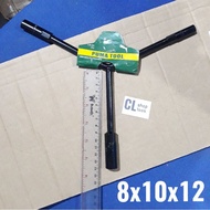 Y-SOCKET WRENCH 8x10x12 length JETJOtools socket 8mm x 10mm x 12mm shock tracker Ring 8 10 12 black