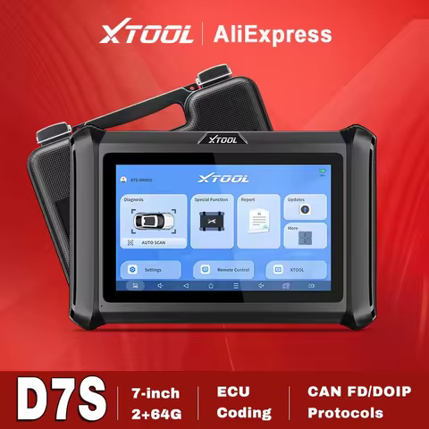XTOOL D7S Automotive Scanner Car Diagnostic Tool ECU Coding Active Test OBD2 Code Reader 39+ Reset F