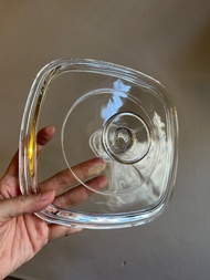 *全新* 美國康寧 Pyrex 玻璃蓋（17x17cm 方形雙耳康寧煲用）Pyrex glass lid for 17x17cm CorningWare square casserole - A