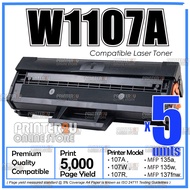 5x W1107A Toner Compatible to H* W1107X H*107A H* Laserjet 107A 107W Laser MFP 135a 135w MFP 137fnw 