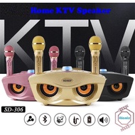 SDRD SD-306 SD306 Plus Wireless Microphone Portable Bluetooth Speaker Mobile Karaoke KTV