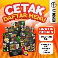 PRINT Menu LIST | Free Design | A3+ size | Artpaper 260 Grams |