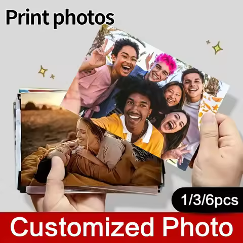 Custom 1/3/6 pack 4x6in and 5x7in personalized photo prints, a perfect gift for friends, family, and