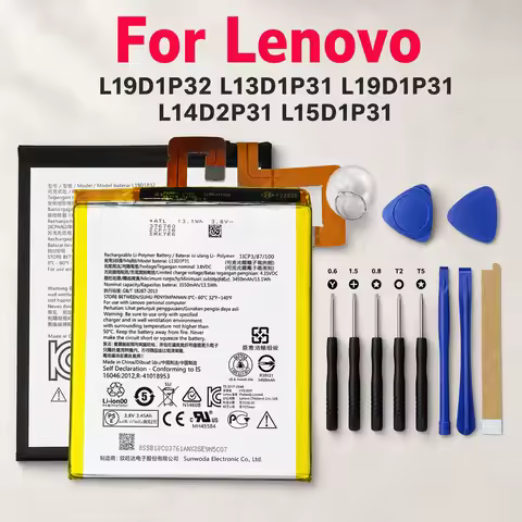 Replacement Tablet Battery L15D1P31 L13D1P31 L19D1P32 L14D2P31 L19D1P31 for Lenovo Tab M10 M8 2 3 7