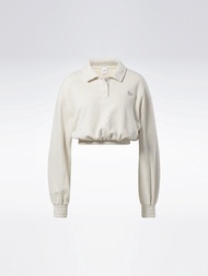 Reebok Classics French Terry Collared Sweatshirt - Classic White Mel