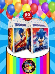 Dulceras de Personajes Sonic Cumpleaños Decoracion Fiesta Tematica Recuerdo Adorno Aguinaldo Bolo Caja Cajita Cartón Dulceros