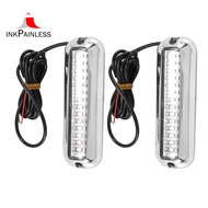 2Pcs 42LED Boat Drain Light Boat Transom Light Blue Underwater Pontoon Marine Light