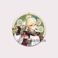 32/44/58mm Game Genshin Impact Badge Kazuha Venti Xiao Klee Kokomi Ganyu Hutao Cute Brooch Pins Cosp