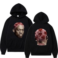 The Worm Dennis Rodman Big Face Double Sided Print Hoodie Men Women Fashion Oversized Streetwear Mal