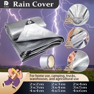 【Pick 1 of 3 Gifts🎁】Silver Tarpaulin 1-6m Roof Tarp Ground Sheet 4x5mTruck Tarpaulin Waterproof canv