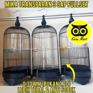 mika keliling samping full tebal 0,30 sangkar kapsul lovebird fiber plastik terapi anti ruji LB kace