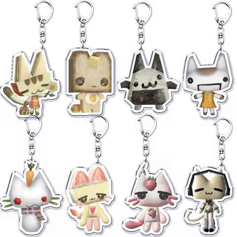 Hot Y2k Cute Toro Inoue Keychains Kawaii Ha4to Cats Kitten Keyring for Accessories Bag Key Chain Rin