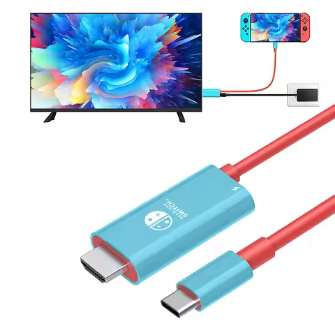 USB C to FHD 4K Cable For Switch/Switch 2,MacBook,iPad.Conversion Cable from Switch to TV Screen,Sup