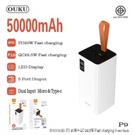 OUKU รุ่น P9 พาว์เวอร์แบงค์ 50000mAh  LED Display PD20W QC22.5W Fast Charging ของแท้100% มีรับประกัน