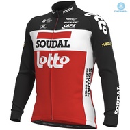 「 COD」ready stock 2021 Lotto Soudal Team Thermal Long Sleeve Cycling Jersey baju basikal