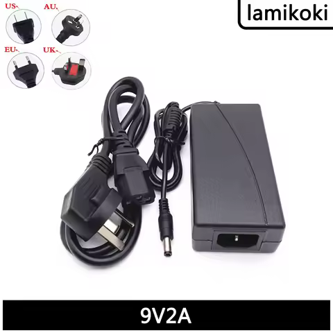 220V To 9V 2A Foot Safety Power Adapter Transformer Desktop 2000ma Line EU Plug US Plug DC 5.5*2.1MM