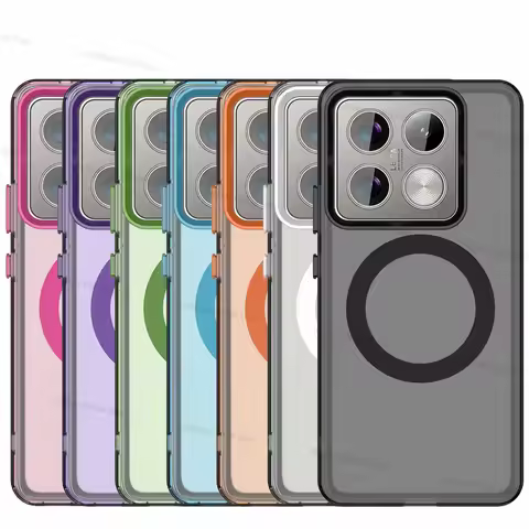 For Xiaomi 14T Pro Case Magsafe Wireless Charging Cover For Xiaomi 14T 14T Pro 5G Matte TPU Phone Ba