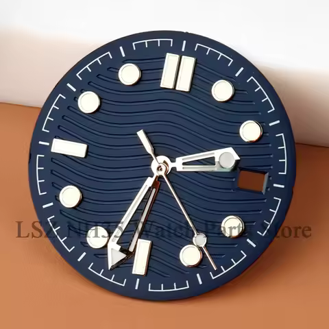 31mm NH35 Dark blue/Black Watch Dial Hands Green Luminous Fit Seamaster 300 Fit NH35 NH36 Movement 3