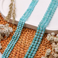 Amazonite Stone Beads 4 MM & 6 MM– Round Shape Faceted AAA | Elegant DIY Jewelry Materials