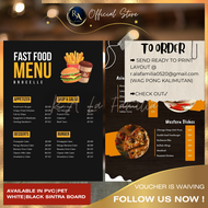 R.A MENU BOARD | SIGNAGE ( PVC | WHITE OR BLACK SINTRA BOARD)
