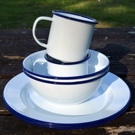 (Brand Rabbit) Enamel plates / Enamel Bowl Retro Nostalgic/ Pinggan Ayan Viral Rizalman/ Pinggan lam