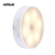 KIPRUN Motion Sensor Lights, 6 LEDs PIR Motion Sensor Night Light,  Auto On/Off for Bedroom Decor Wa