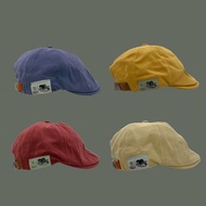 Topi Retro Jepun Topi Hadapan Beret Sastera Wanita Beret Lelaki Gaya Hong Kong Tampalan Jenama Trend
