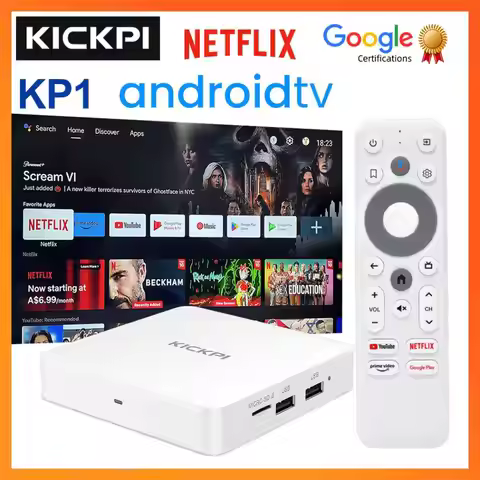 Google Netflix TV Box Android 12 Amlogic S905Y4 Media Player KICKPI KP1 4K Set Top Box Android 12.0 