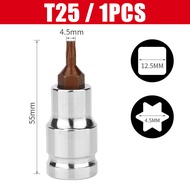 CASTA Mata Sok Torx Impact 1/2 Inch T25 T40 T45 T50 Kunci Bintang Untuk Kunci Impact Drive 6 Point P