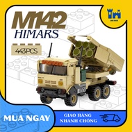 [1 Set] - M142 HIMARS rocket car assembly model - 443 WANGE pieces, high quality ABS plastic