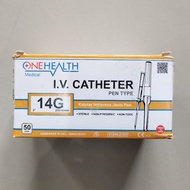 NEW IV CATHETER ONE HEALTH 14 14G / ABOCATH / JARUM INFUS PER BOX KODE