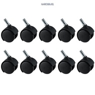 NARCISSUS13A0E Insert Rod 360 Degree Universal Caster, PP Nylon 1.5 Inch Swivel Casters, Portable Si