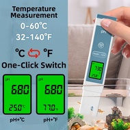 【6.22】Digital PH Meter with Temperature LCD Backlight 0-14pH Water Quality Tester