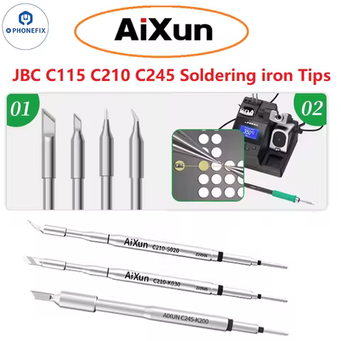 AIXUN C115 C210 C245 Soldering iron Tips For Original T115 T210 T245 Handle AIXUN T3A T3B T320 T420D