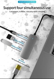 4 合 1 Type-C 轉 HDMI USB 3.0,2.0 PD 60W ABS 鋁合金 Type-C 集線器  bawckp 4 in 1 Type-C to HDMI USB 3.0,2.0 