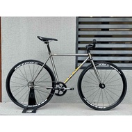 INTRO7 FS01S Fixed Gear Bike Frame Set 52mm 55mm Classic 700C Bike Frame Chrome Color Fixie Frame Wi