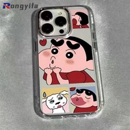 Cartoon Funny Crayon Shin-chan Casing For OPPO Reno 12 Pro 12F A98 A79 A59 A16K A16E A2M A3X A3 A2X 