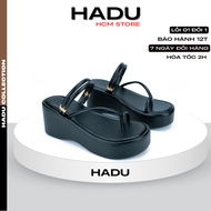 LUNA 7P Clip-on Bread Sandals KATIFA K706S High Quality PU Leather Flip-flops Wedge Sandals 12T