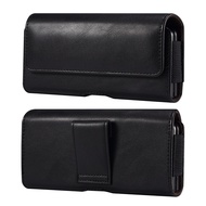 Universal Waist Packs Sheep Leather Mobile Phone Case Belt Clip Pouch For Samsung Z Fold7 Fold 3 4 5