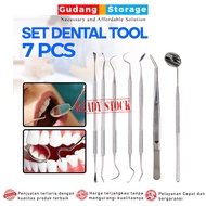 Rosalind Dentist Dental Tool Set 7 PCS - Silver