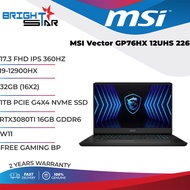 MSI Gaming Laptop GP76HX 12UHS 226 ( 17.3 Inch FHD IPS 360Hz |I9 12900HX | 32GB(16X2) | 1TB SSD | RTX3080Ti 16GB | W11