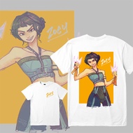 Anime Shirt KPop Demon Hunters Zoey Korean Street Style Top movies 2025